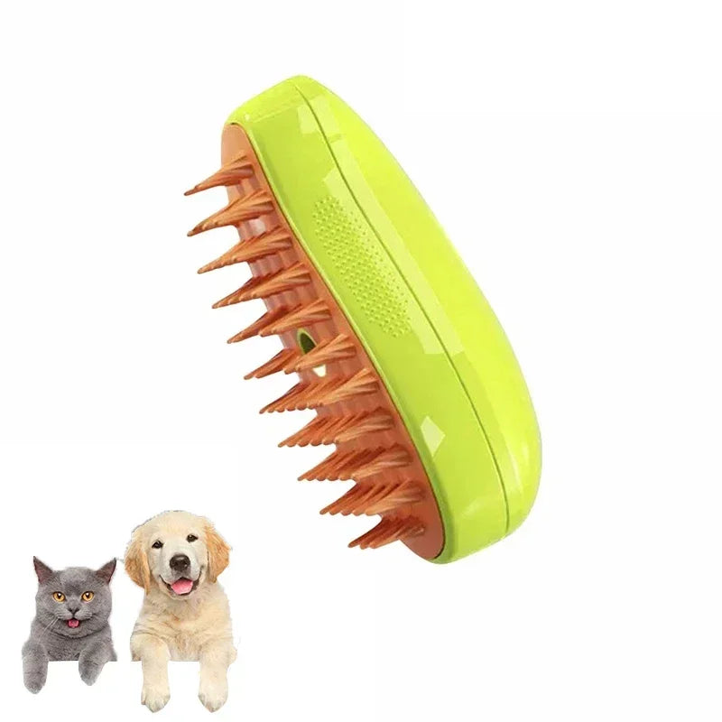 3-in-1 Pet Grooming Tool: Steamy Brush & Electric Sprayer - Trending Store