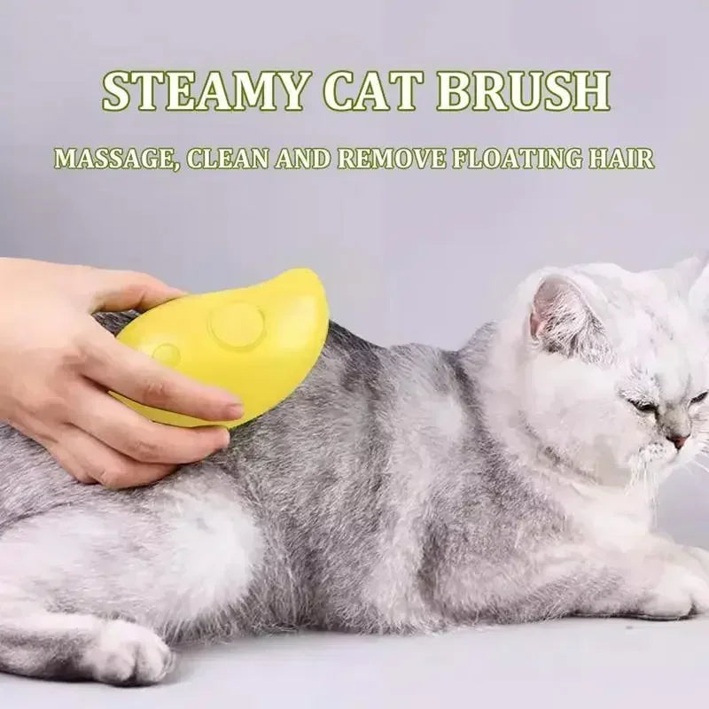 3-in-1 Pet Grooming Tool: Steamy Brush & Electric Sprayer - Trending Store